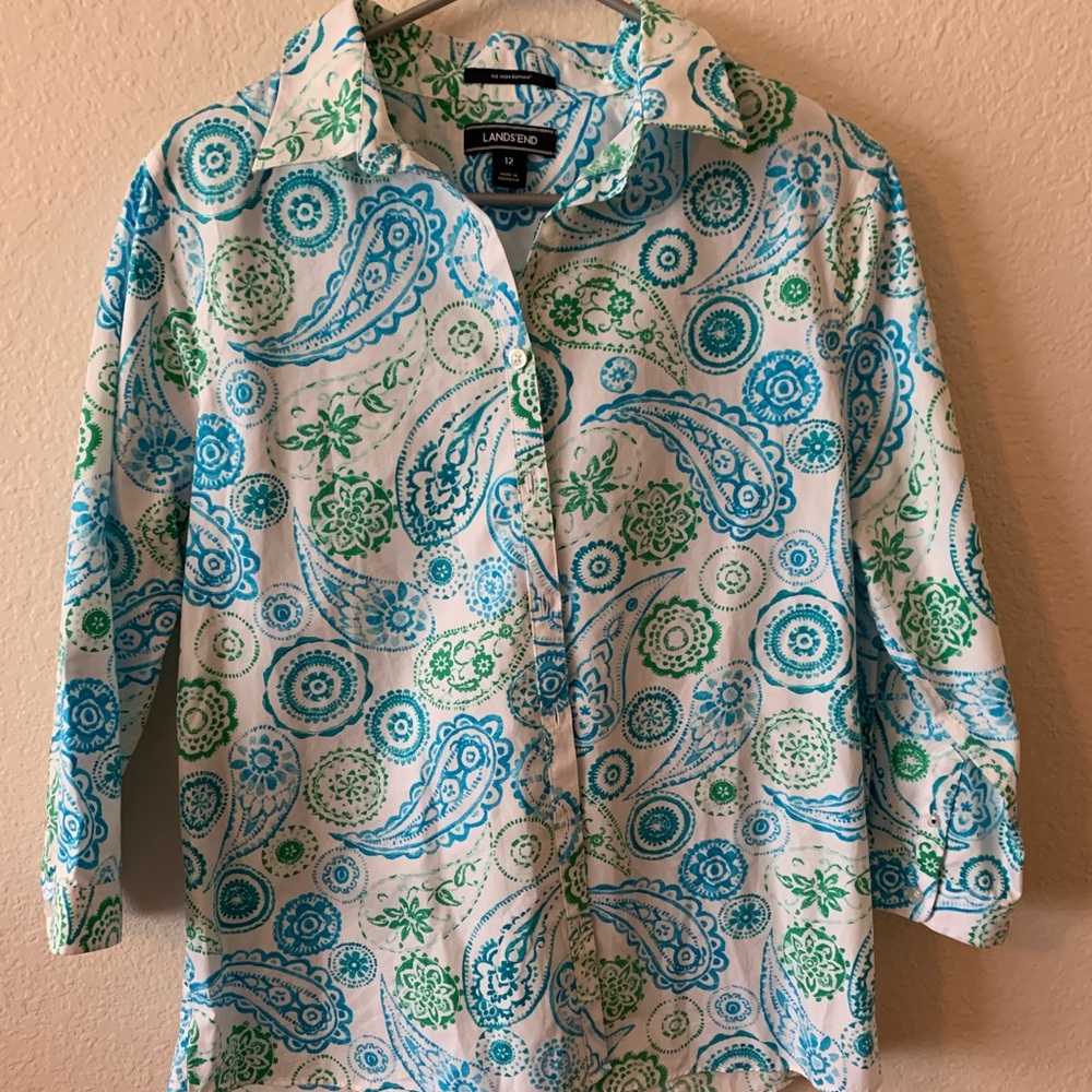 Lands End Button Up